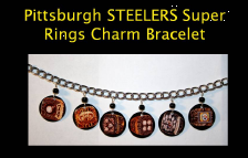 Pittsburgh Sttelers Super Bowl Rings - Charm Bracelet